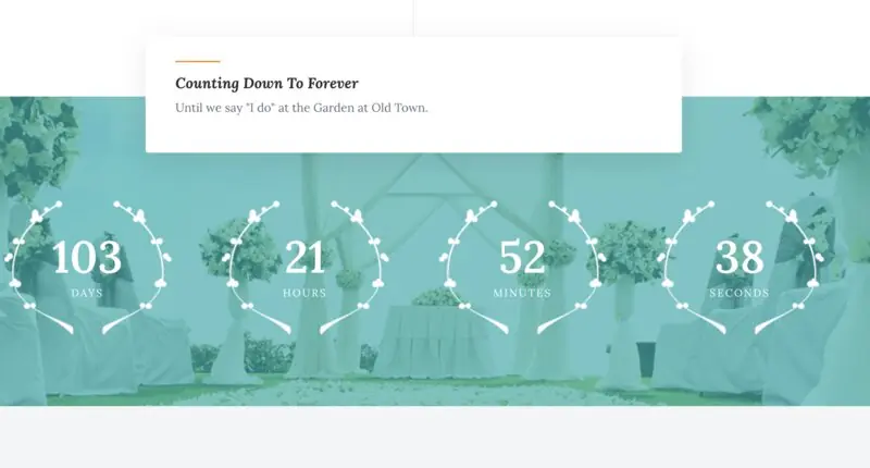 Wedding website template 3