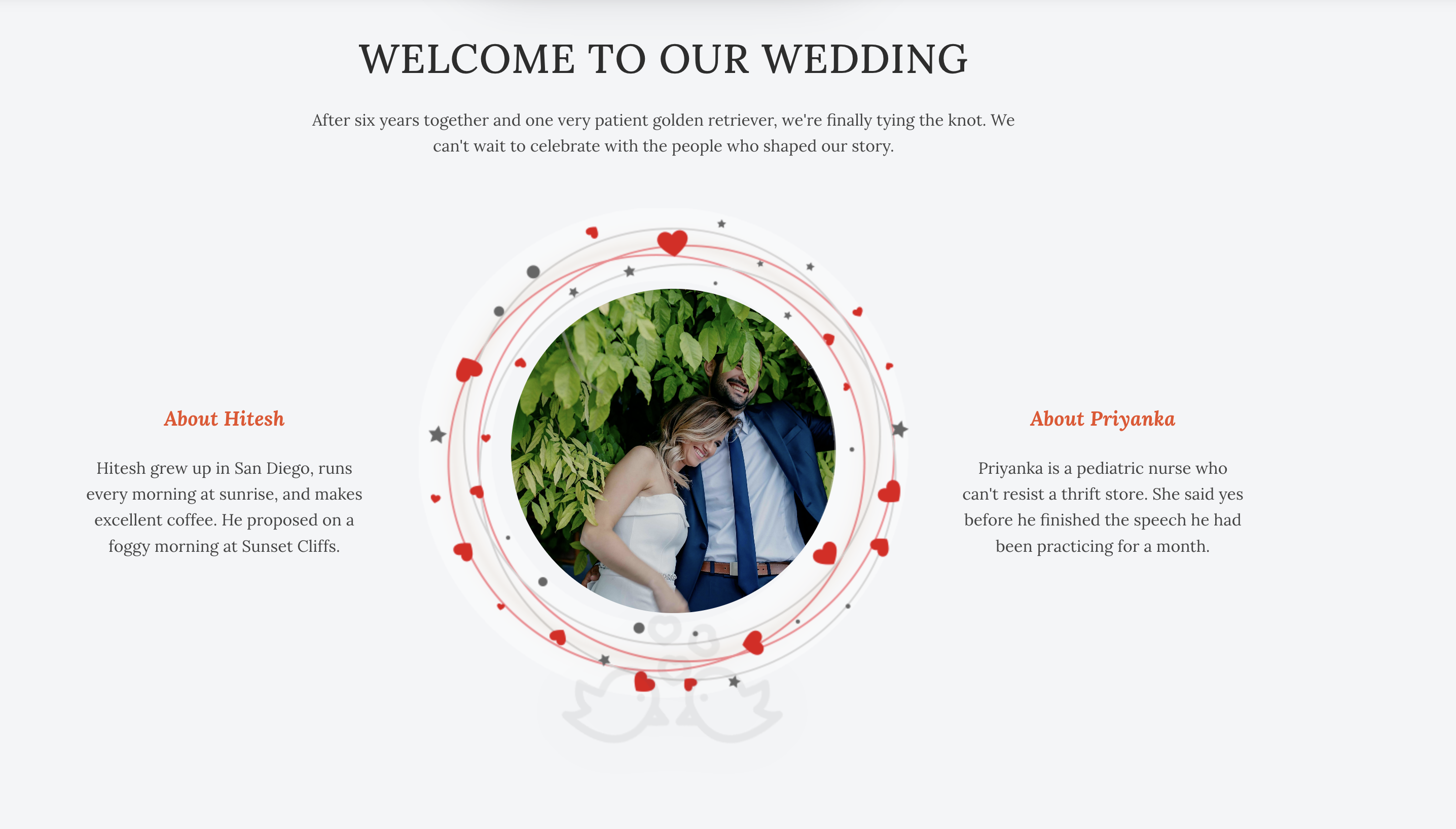 Wedding website template 4
